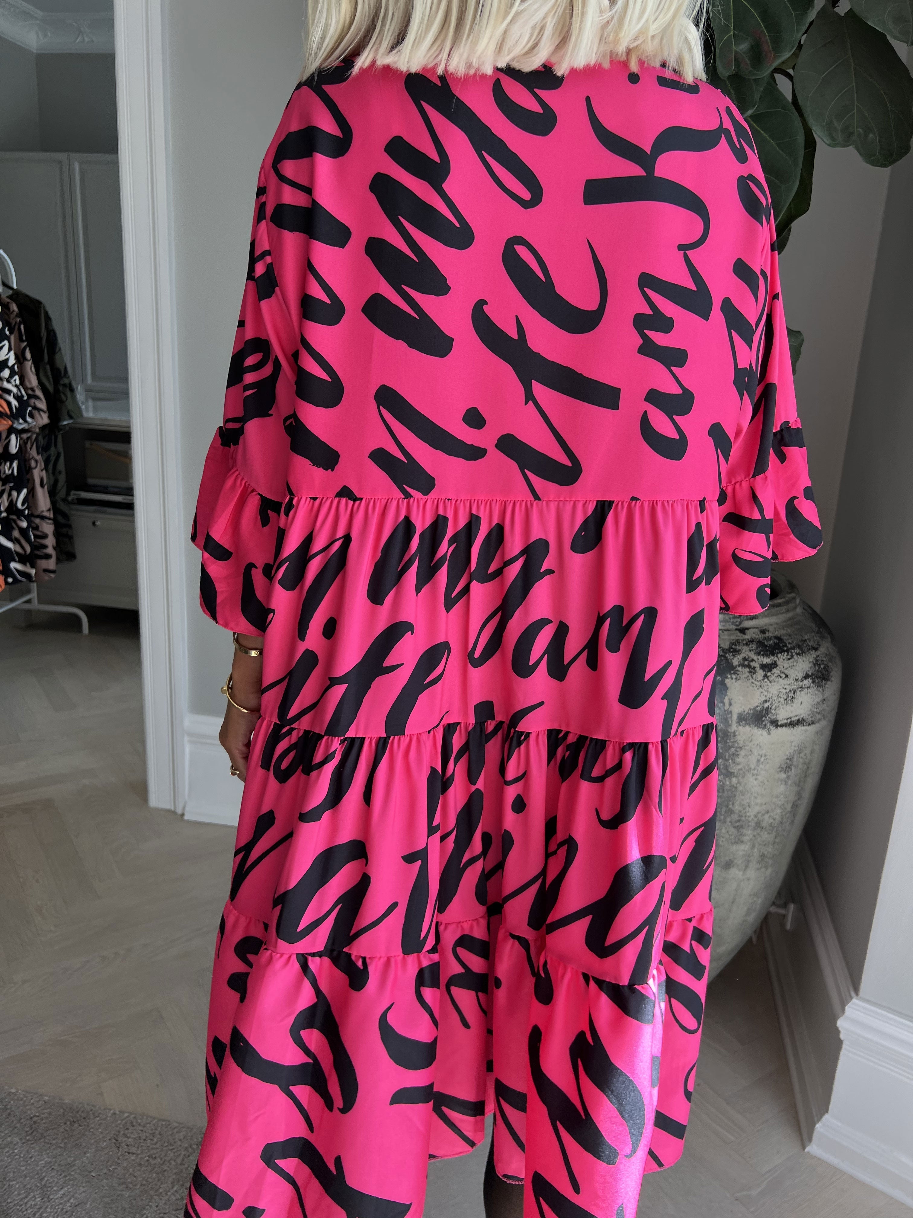 Elmis - Söt klänning med text - Blue